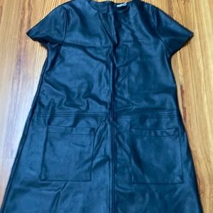 Zara vegan leather dress